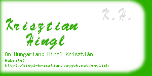 krisztian hingl business card