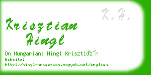 krisztian hingl business card